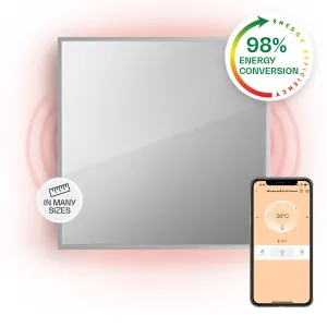 Klarstein La Palma 500 smart, infračervený ohrievač 2 v 1, 60 x 60 cm, 500 W, zrkadlová predná časť #1427109