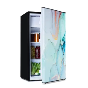 Klarstein CoolArt 79L, kombinovaná chladnička s mrazničkou, EEK E, mraziaci priestor 9 l, dizajnové dvere #9381166