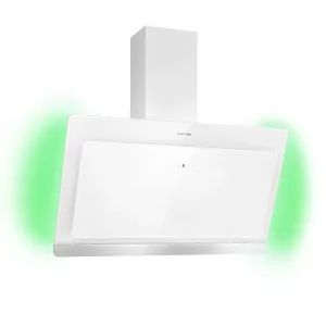 Klarstein Aurora 90 Smart, digestor, 90 cm, komínový, 550 m³/h, LED podsvietenie, A++, biely #1427391