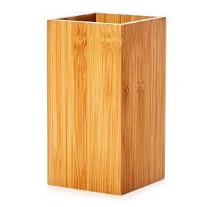 Klarstein Stojan na kuchynské náradie, štvorcový, cca 12 x 23 x 12 cm (Š x V x H), bambus