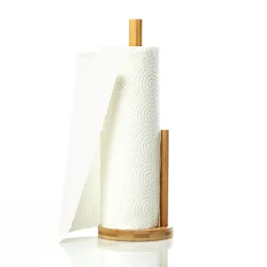 Klarstein Držiak na papierové utierky, s vodítkom, držiak na papierové utierky, 15 x 35,5 cm, bambus