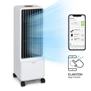 Klarstein Maxflow Smart,  3 v 1 ochladzovač vzduchu, ventilátor, zvlhčovač vzduchu, 5 l, WiFi, diaľkový ovládač, 2 × chladiaca súprava #1425072