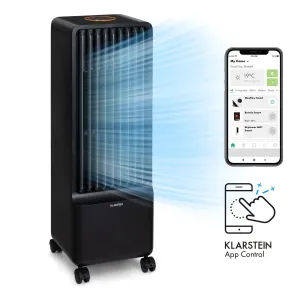 Klarstein Maxflow Smart,  3 v 1 ochladzovač vzduchu, ventilátor, zvlhčovač vzduchu, 5 l, WiFi, diaľkový ovládač, 2 × chladiaca súprava #1425073