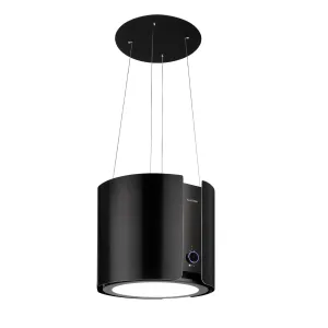 Klarstein Skyfall Smart, digestor, 45 cm, ostrovčekový, 402 m³/h, LED, nehrdzavejúca oceľ, čierny