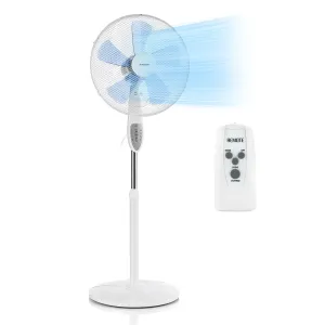 Klarstein Summerjam, stojanový ventilátor, 41 cm, 50 W, 3 stupne rýchlosti, diaľkový ovládač, biely