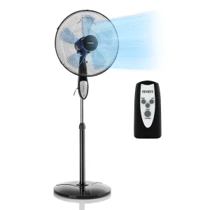 Klarstein Summerjam, stojanový ventilátor, 41 cm, 50 W, 3 stupne rýchlosti, diaľkový ovládač, čierny