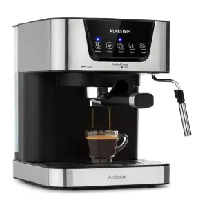 Klarstein Arabica, espresso kávovar, 1050 W, 15 bar, 1,5 l, dotykový ovládací panel, ušľachtilá oceľ #1423814