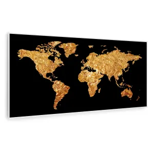Klarstein Wonderwall Air Art Smart, infračervený ohrievač, 120 x 60 cm, 700 W, zlatá mapa #1425753