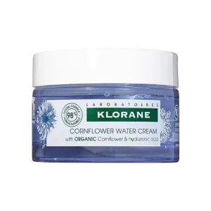 Klorane Cornflower Water Cream 50 ml pleťový gél na veľmi suchú pleť; výživa a regenerácia pleti; na rozjasnenie pleti; na opuchy a kury pod očami
