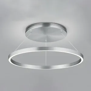 Závesné LED svietidlo Lisa-D, kruhové, nikel matné
