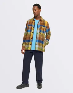 Knowledge Cotton Checked Overshirt 7021 blue check M