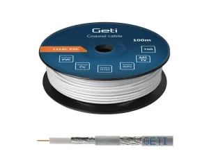 Koaxiálny kábel Geti 121AL PVC (100m cievka) #3747809