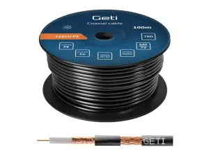 Koaxiálny kábel Geti 125CU PE - vonkajší (100m cievka) #3747806