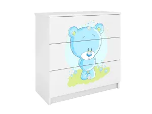 Komoda Pre Detská Babydreams Biely – Medveď Modrá
