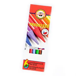Sada pastelových ceruziek v laku PROGRESSO / 6 dielna (pastelové ceruzky KOH-I-NOOR)
