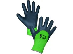 Povrstvené zimné rukavice ROXY DOUBLE WINTER, čierno-zelené, vel. 10