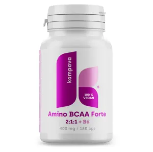 Kompava Amino BCAA Forte 2:1:1, 400 mg, 180 kapsúl