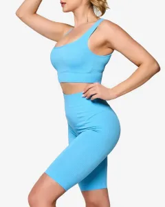 Modrá dámska pruhovaná športová súprava - Oblečenie