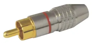 Konektor CINCH kabel kov nikel pr.5mm červený #3756805