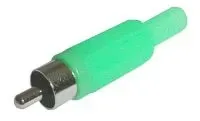 Konektor CINCH kabel plast zelený #3756799