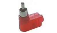 Konektor CINCH kabel plast úhlový červený #3756790
