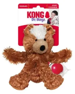 Hračka pre psy Kong Dog Dr. Noyz Medvedík s pískatkom, polyester M