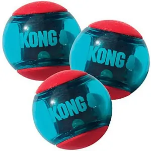 Akčná lopta KONG Squeezz - 3 kusy, veľkosť M: Ø cca 6 cm