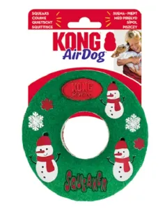 Kong Dog Holiday AirDog Squeaker Donut hračka s pískatkom pre psy, veľ. M