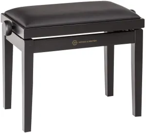 K&M 13700 Piano bench - wooden-frame black matt finish