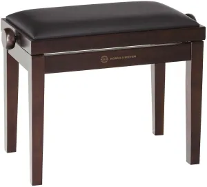 K&M 13730 Piano bench - wooden-frame walnut matt finish