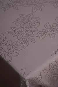 KONSIMO Sivý obrus LUCES so vzorom kvetín 140 x 220 cm