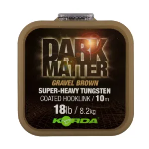 Korda náväzcová šnúrka dark matter tungsten coated braid gravel brown 10 m-priemer 18 lb / nosnosť 8,2 kg