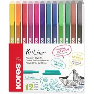 KORES K-Liner 0,4 mm – súprava 12 farieb
