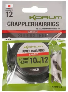 Korum náväzec grappler river hair rigs 1 m - veľkosť háčika 12 priemer 0,26 mm nosnosť 4,5 kg