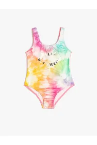 Koton Swimming Swimsuit Gradient Glitter Printed Thick Strap U Neck