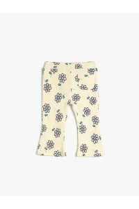 Koton Flared Leg Leggings Floral Pocket Detailed Cotton #7798394