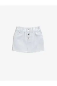 Koton Denim Mini Skirt Elastic Waist #5320215