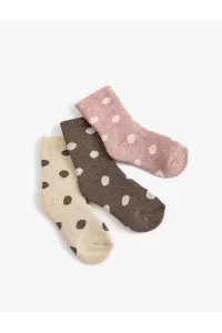Koton 3-Piece Polka Dot Terry Socks Set Patterned