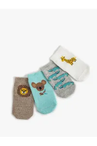 Koton 4-Pack Animal Patterned Cotton Socks