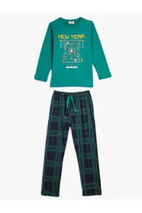 Koton Family Combination - Pajama Set New Year Themed 2 Piece Cotton