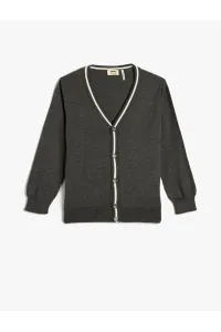 Koton Cardigan Buttoned V-Neck Sweater
