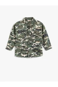 Koton Camouflage Patterned Oversize Jacket Cotton #4978552
