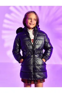 Koton Long Puffer Coat Faux Für Lined Zippered With Pocket