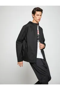 Koton Basic oversize športová bunda s kapucňou Detail zipsu