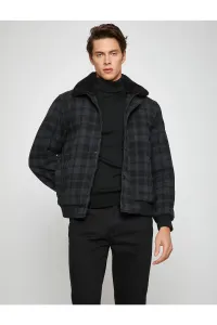 Koton Winter Jacket - Grau - Biker jackets #5098478