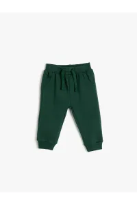 Koton Basic Jogger Sweatpants Rayon Zippered Pockets Tie Waist Cotton