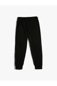 Koton Basic Jogger Trousers. Textured, elastic waist, pockets