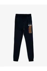 Koton Boy Navy Blue Waistband Printed Sweatpants #4852318