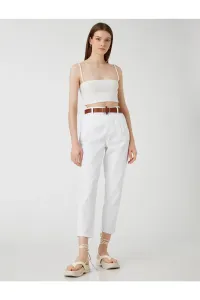 Koton Pants - White - Carrot pants #5820179