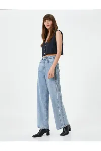 Koton Extra široké džínsy Bavlnené vrecko s normálnym pásom - Bianca Jean